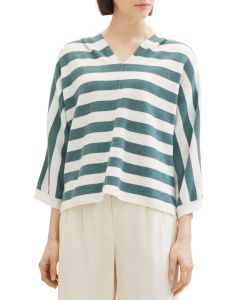 Pull TOM TAILOR KNITTED STRIPED Green